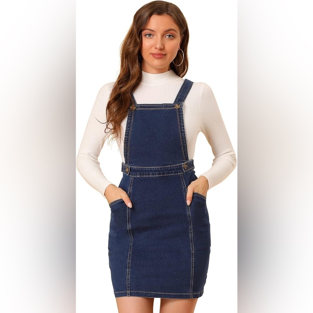 Allegra K denim overall skirt